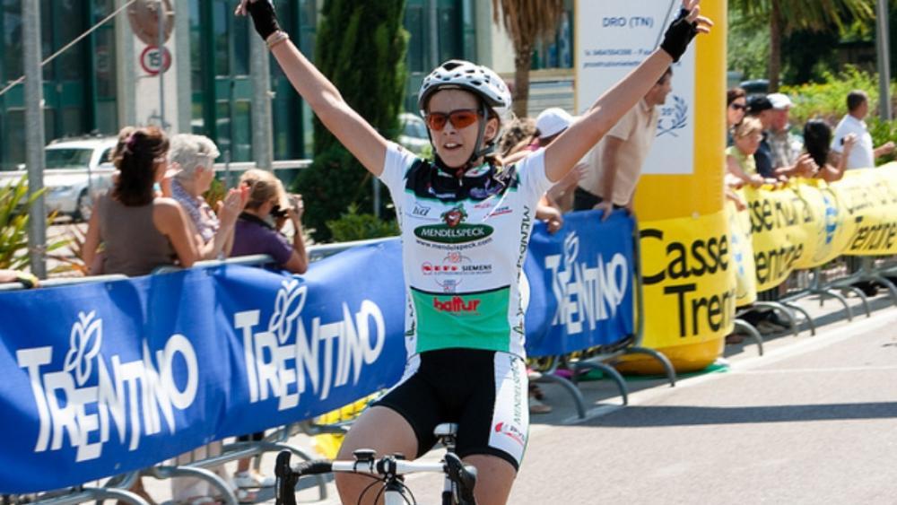 Valentina Cazzaro at her finish in Arco.