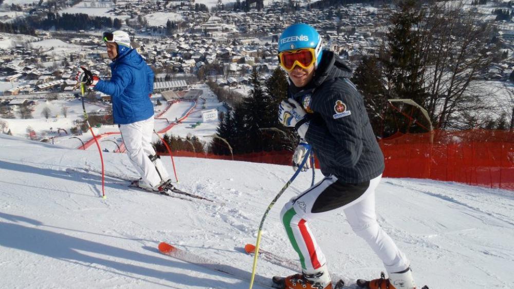 Peter Fill und Christof Innerhofer trainieren in dieser Woche in Les Deux Alpes