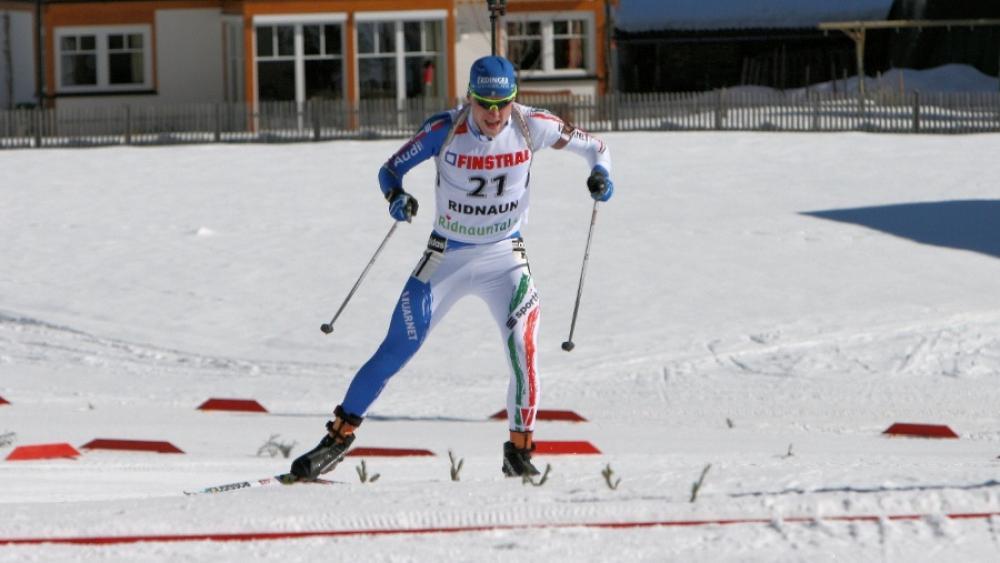 Lukas Hofer holte Bronze im Sprint (Foto Carsten Lohr)
Das Podium im Sprint: Alexey Volkov, Tobias Eberhard und Lukas Hofer
Benedikt Doll, Junioren-Europameister Viacheslav Akimov und Michal Krcmar