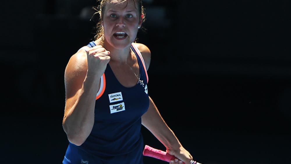 Karin Knapp in Jubelpose. Sie ist in Montreal auf dem Weg ins Hauptfeld.