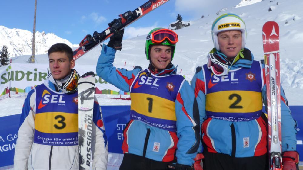 Das Podium bei den Buben: Antonio Moriconi, Hannes Zingerle und Christoph Atz