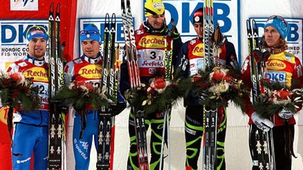 Alessandro Pittin und Lukas Runggaldier (links) auf dem Podium