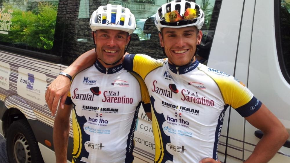 Jürgen Pixner und Armin Gross im Etappenort Trient