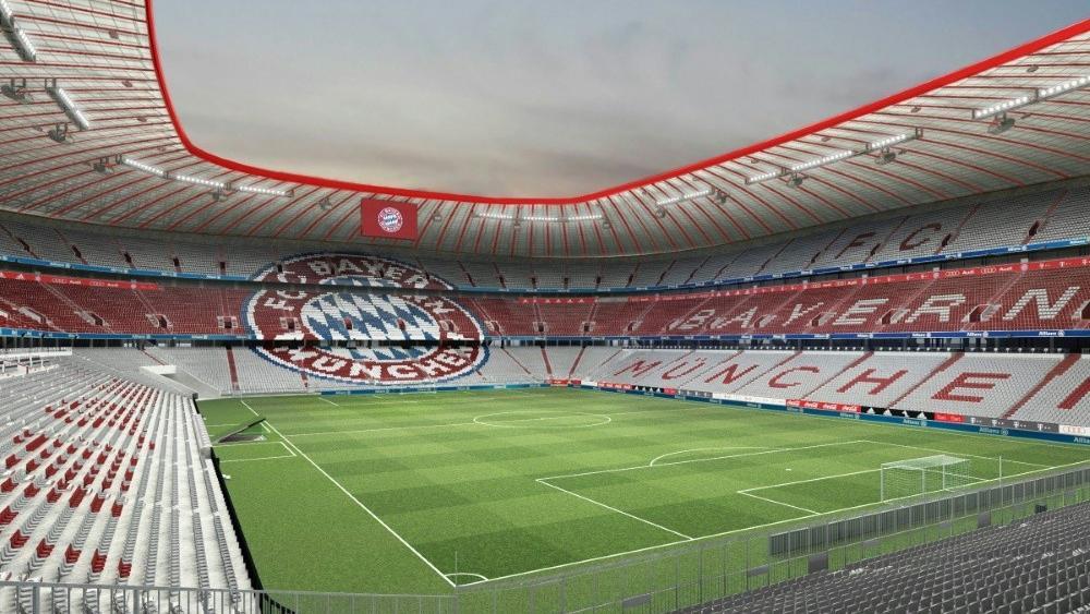 Neuer Look: Die Allianz Arena wird rot. © FC BAYERN/SID