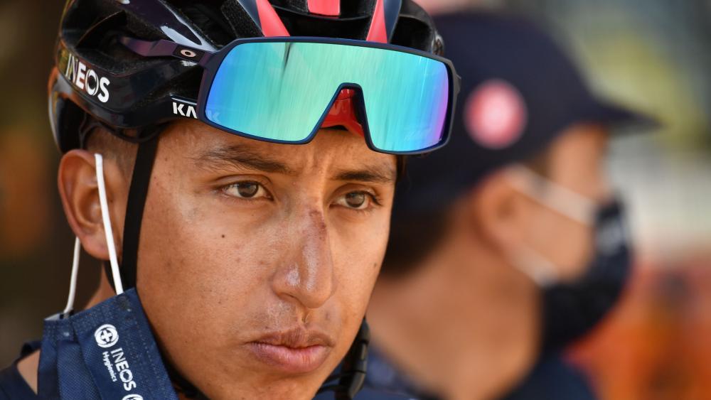 Colombian Egan Bernal has ended his cycling season for this year. © APA/afp / MARCO BERTORELLO