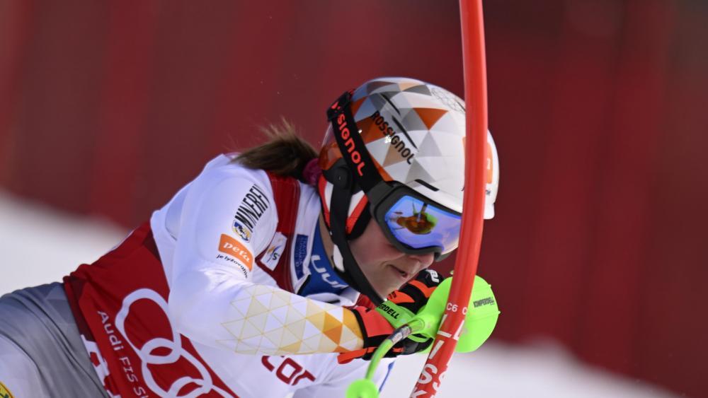 Petra Vlhova liegt nach dem 1. Lauf auf Rang 2. © ANSA / PONTUS LUNDAHL