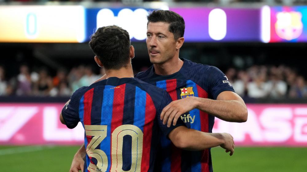El Barcelona venció al Madrid en el primer partido de Lewandowski en España