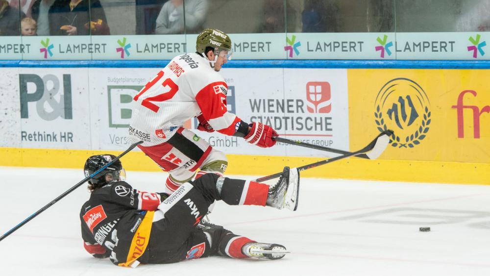 Pleinement engagé : l'équipe du Vorarlberg a vaincu HCB et Christian Thomas. © presse@pioneers.hockey