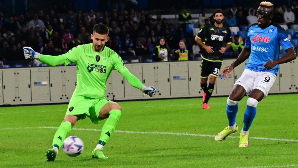 Empolis Guglielmo Vicario geht in die Premier League. © ANSA / CIRO FUSCO / FU