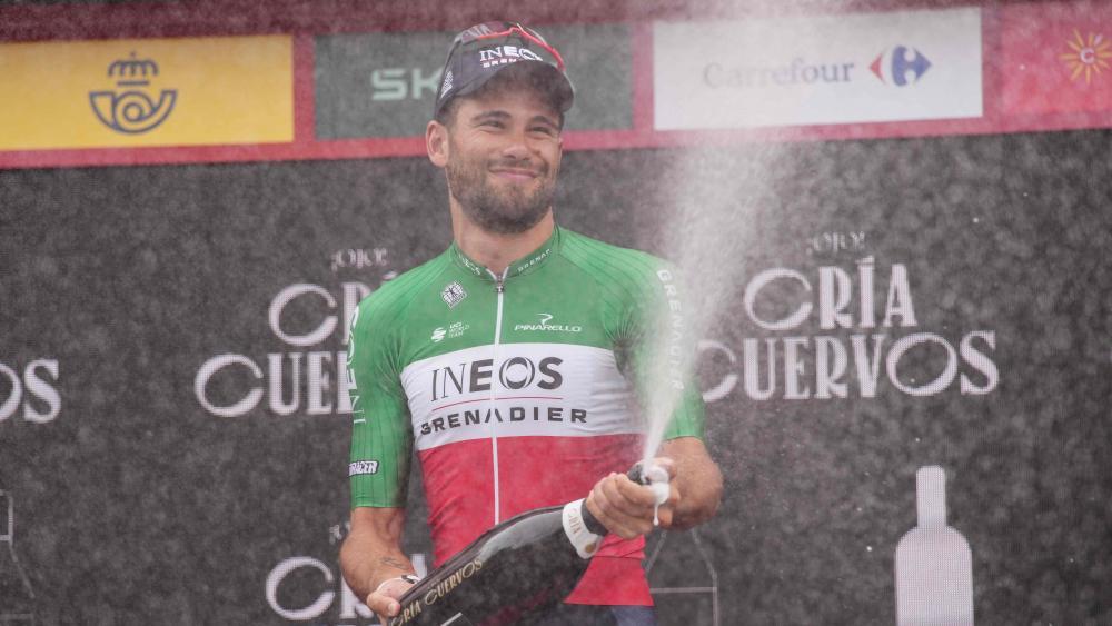 Filippo Ganna gewann das Zeitfahren. © APA/afp / CESAR MANSO