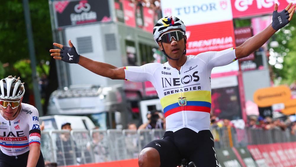 Jhonatan Narvaez secured the day's victory. © APA/afp / LUCA BETTINI