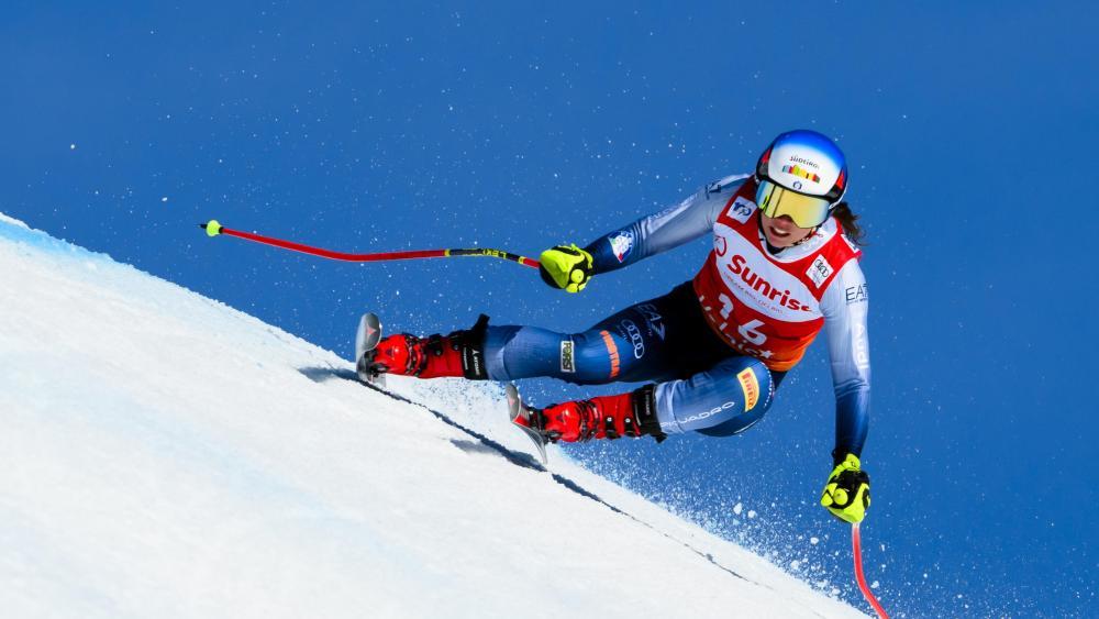 Nicol Delago steht wieder auf den Skiern. © ANSA / JEAN-CHRISTOPHE BOTT