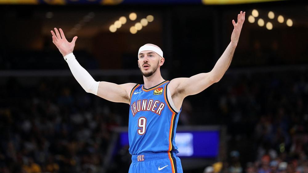 Alex Caruso und die Oklahoma City Tunder feierten einen unglaublichen Sieg. © APA / JUSTIN FORD