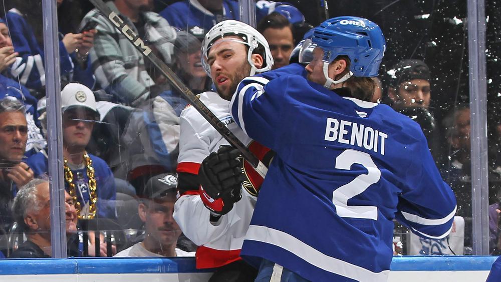 Hier war Michael Amadio (l.) von den Senators nur zweiter Sieger, das Match verlor sein Team ebenfalls klar. © APA / CLAUS ANDERSEN