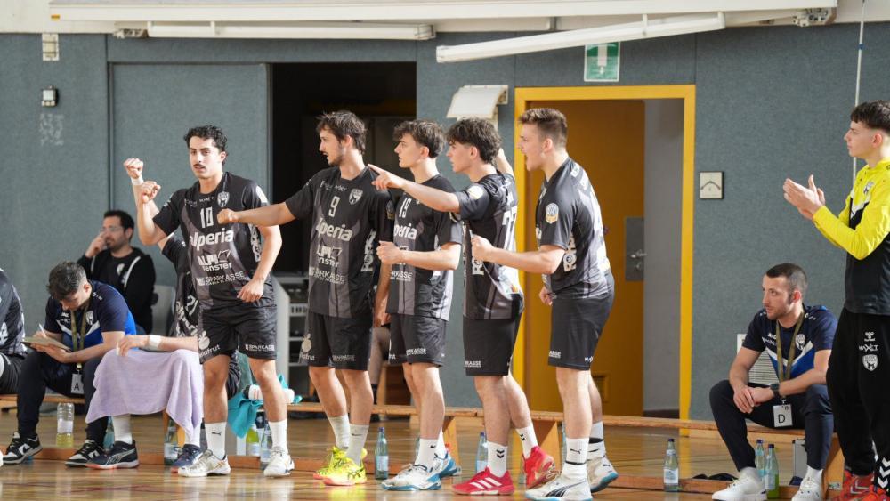 Die Spieler von Alperia Meran jubeln über den Finaleinzug. © Alperia Meran