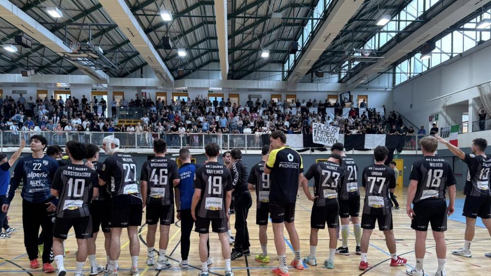 Meran will auch im Finale wieder jubeln. © Handball Alperia Meran