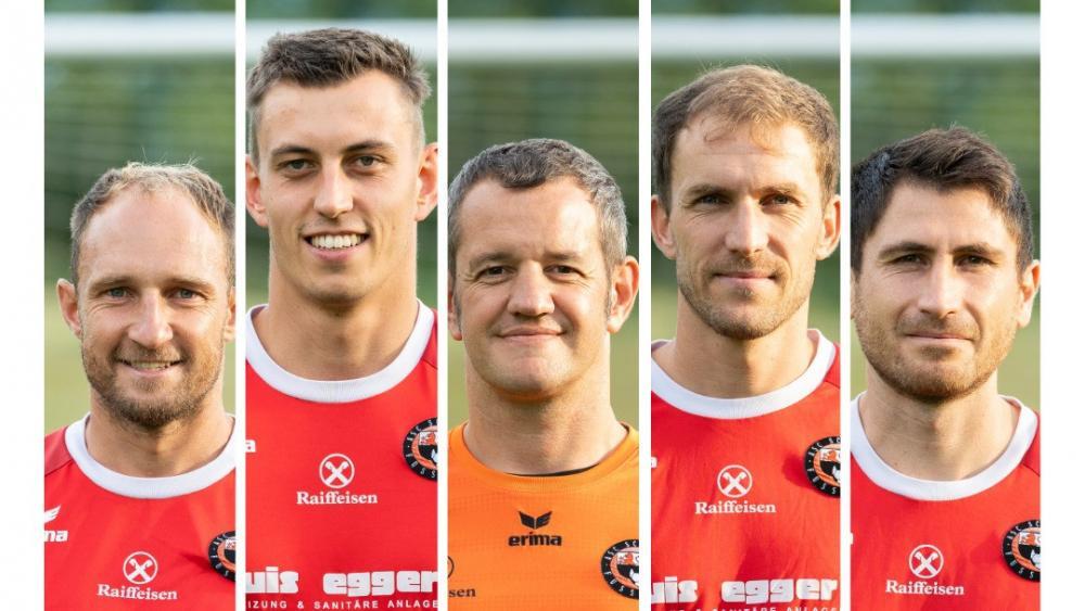 Verabschieden sich nach unzähligen Jahren bei Schenna, von links: Thomas Burger, Moritz Eder, Andreas Pircher, Florian Dosser und Julian Gögele.