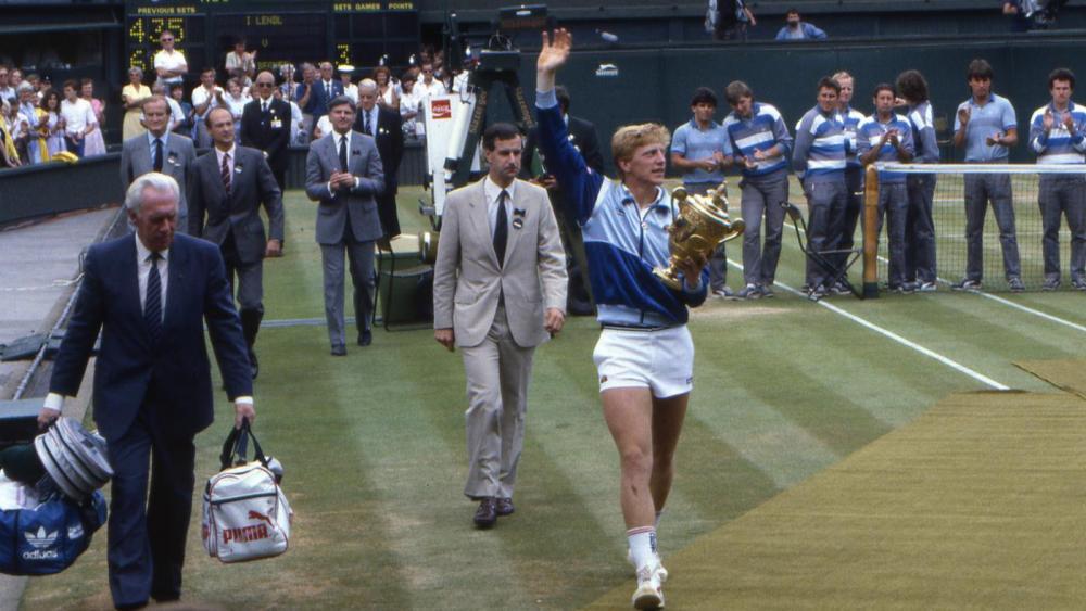 Boris Becker bei seinem Wimbledon-Triumph 1985. © Social Media