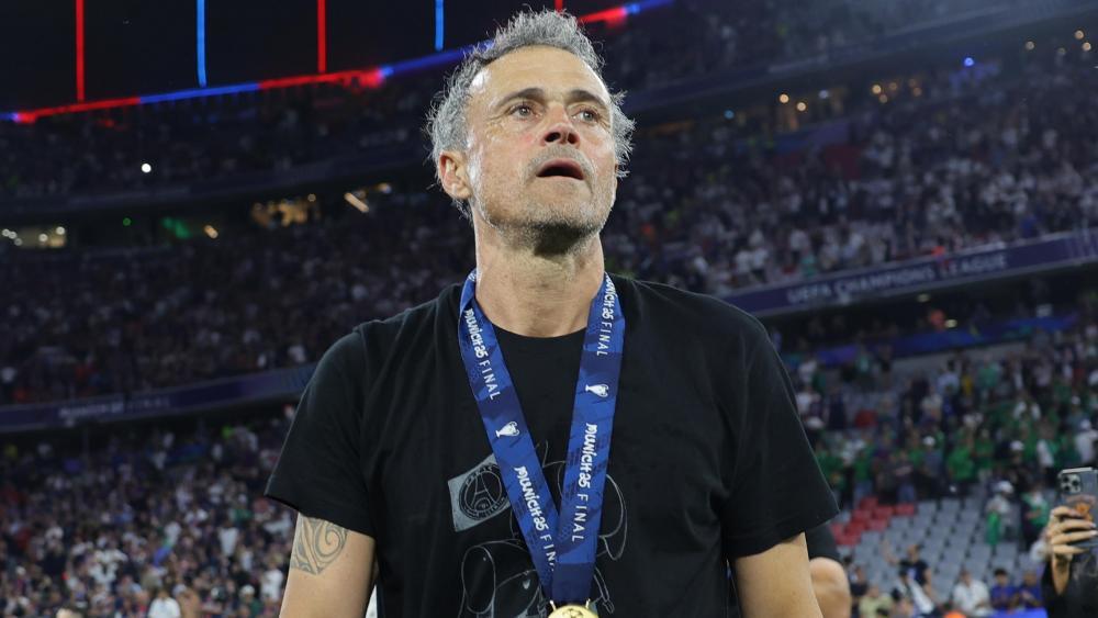 Luis Enrique dedicated the victory to his daughter. © ANSA / CHRISTOPHER NEUNDORF