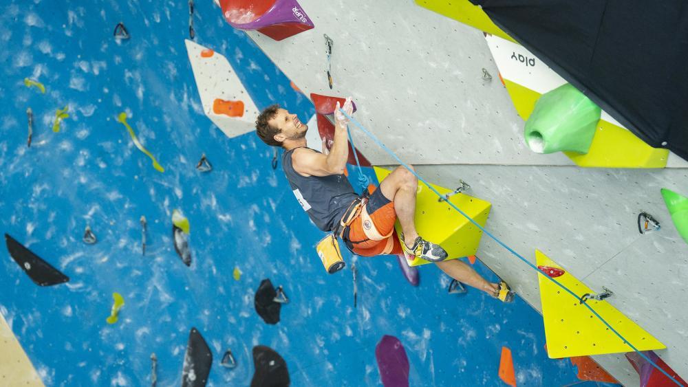 Michael Piccolruaz a participé à la Coupe du monde d'escalade de bloc à Innsbruck.