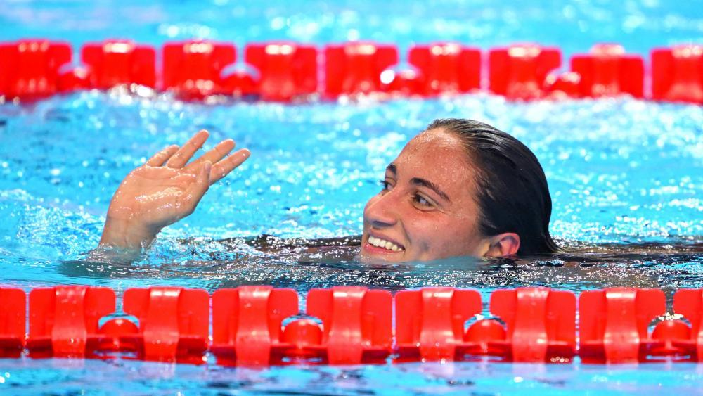 Simona Quadarella zeigte eine unglaubliche Leistung. © APA/afp / FRANCOIS-XAVIER MARIT