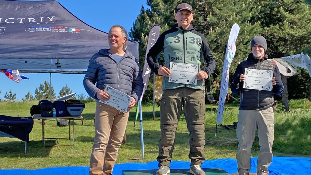 The winners’ podium of the senior class with Markus Zadra on the highest step.