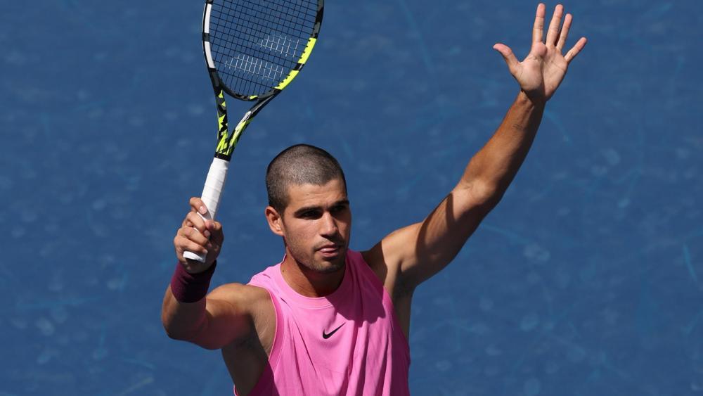 Eine Runde weiter: Carlos Alcaraz. © ANSA / BRIAN HIRSCHFELD