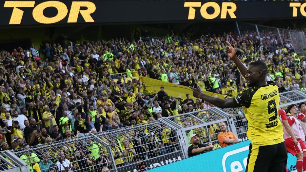 Serhou Guirassy  führte Dortmund zum Sieg. © ANSA / RONALD WITTEK