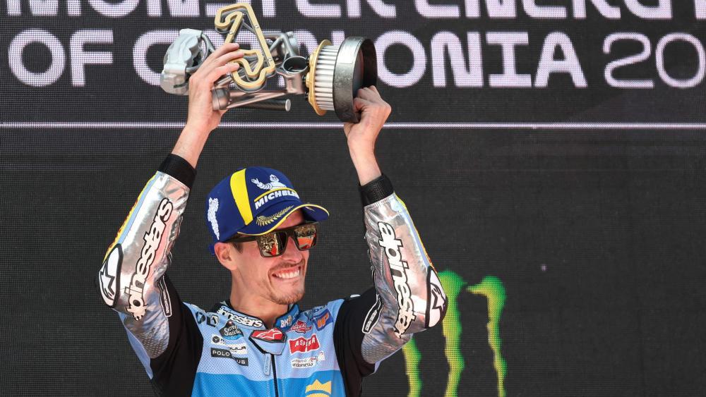 Alex Marquez hat den GP von Katalonien gewonnen. © APA/afp / LLUIS GENE
