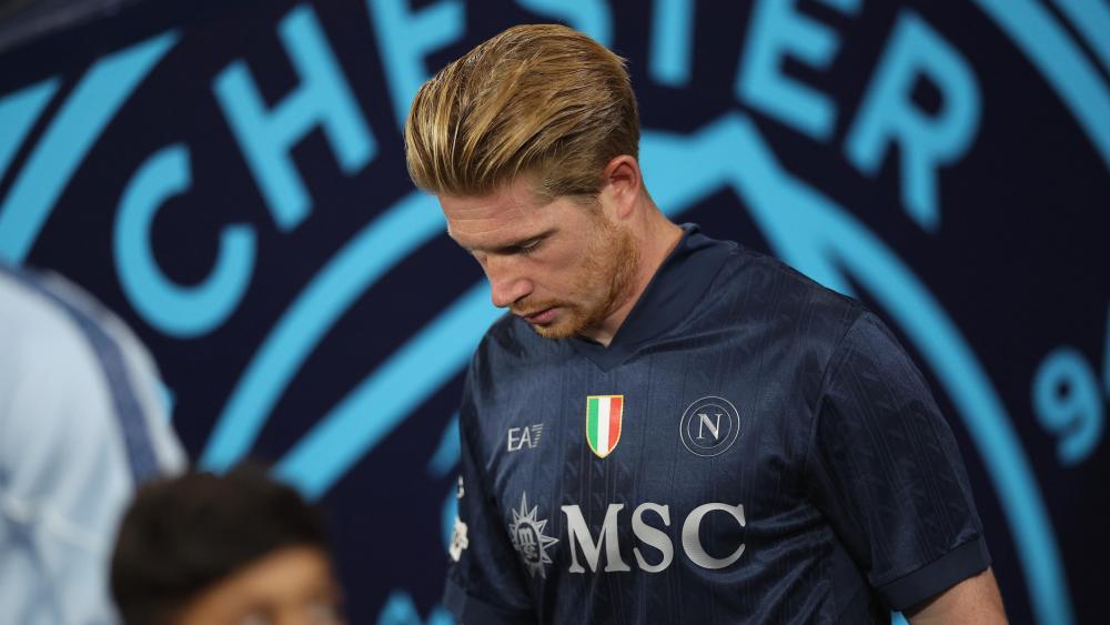 The bitter return: Kevin de Bruyne had a disappointing evening with Napoli. © ANSA / ADAM VAUGHAN
