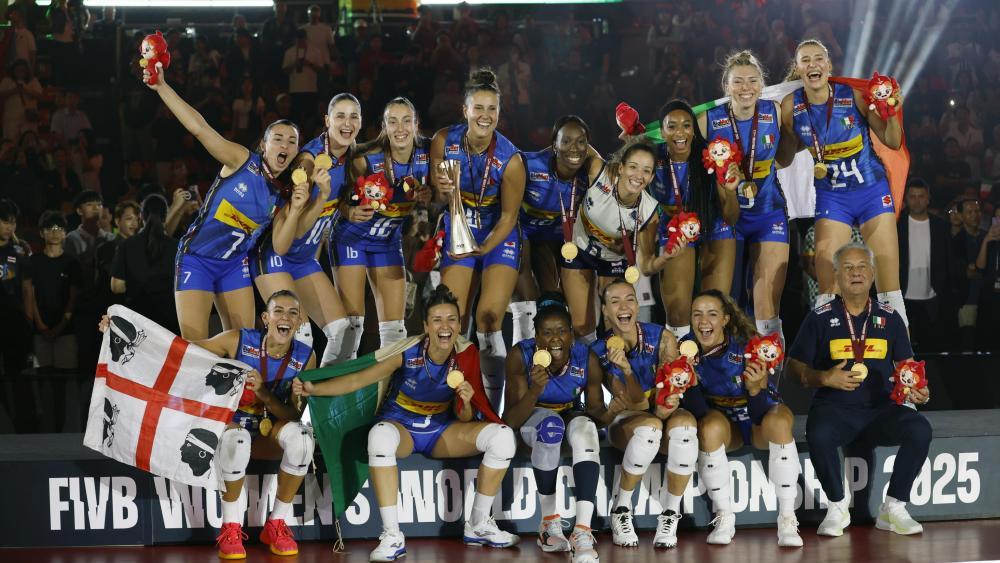 Italiens Damen sind Weltmeisterinnen. © ANSA / RUNGROJ YONGRIT