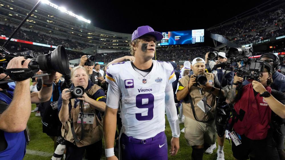 Quarterback J.J. McCarthy. © APA / PATRICK MCDERMOTT