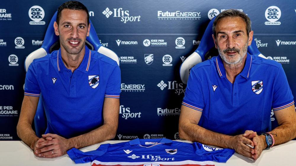 New to Genoa: Salvatore Foti (left) and Angelo Gregucci, who has the necessary license. © Simone Arveda/Phourteen