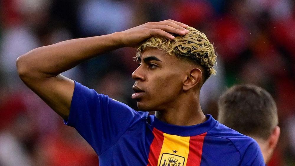 Superstar Lamine Yamal. © APA/afp / JOHN MACDOUGALL