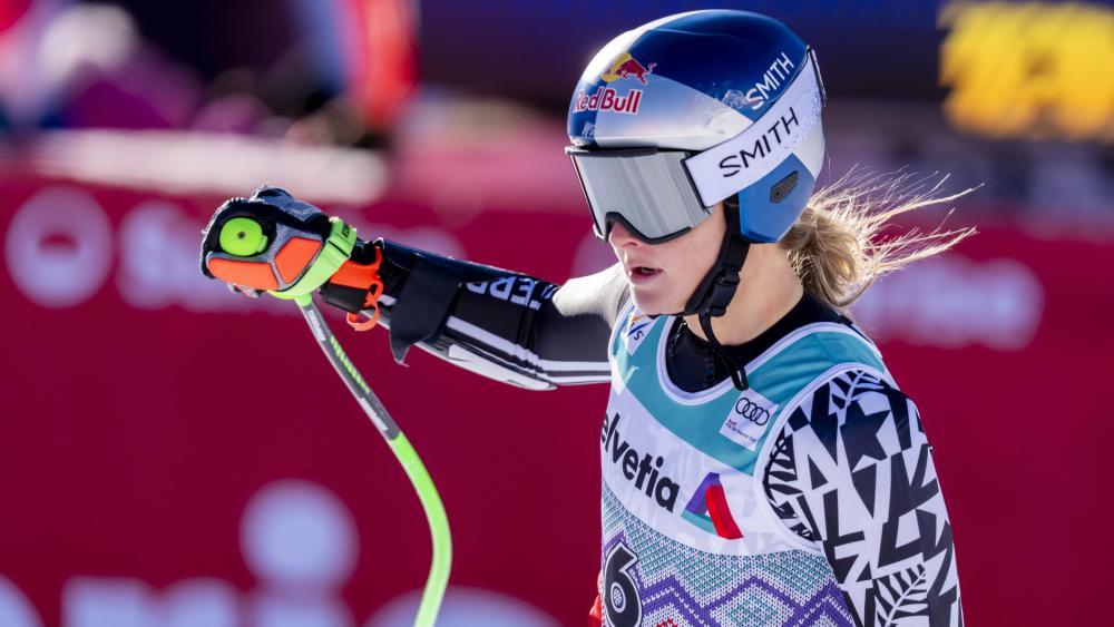 Alice Robinson holte ihren Sieg im Super-G. © ANSA / CLAUDIO THOMA