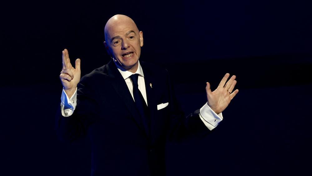 Für Gianni Infantinos setzte es einmal mehr viel Kritik. © ANSA / WILL OLIVER