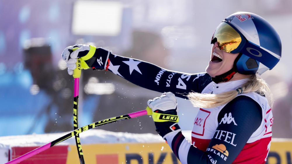 Lindsey Vonn fuhr zu Sieg. © ANSA / CLAUDIO THOMA