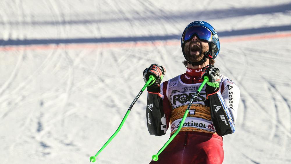 Marco Schwarz siegte in Alta Badia. © APA/afp / STEFANO RELLANDINI