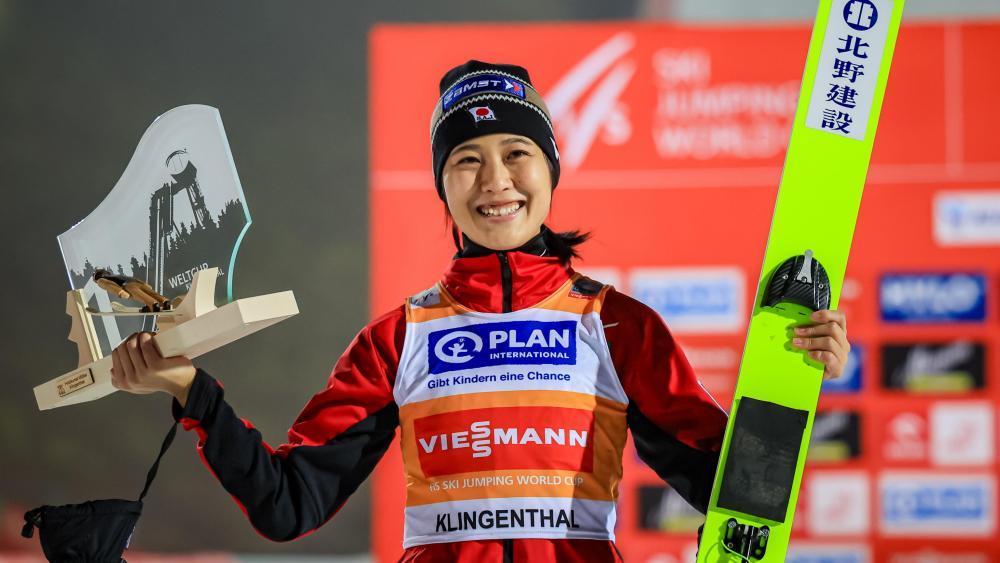 Nozomi Maruyama holte sich den Sieg. © ANSA / MARTIN DIVISEK
