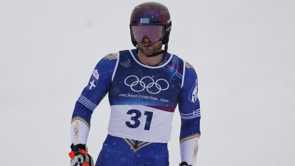 Aj Ginnis beendete bei Olympia in Bormio seine Karriere. © ANSA / GUILLAUME HORCAJUELO