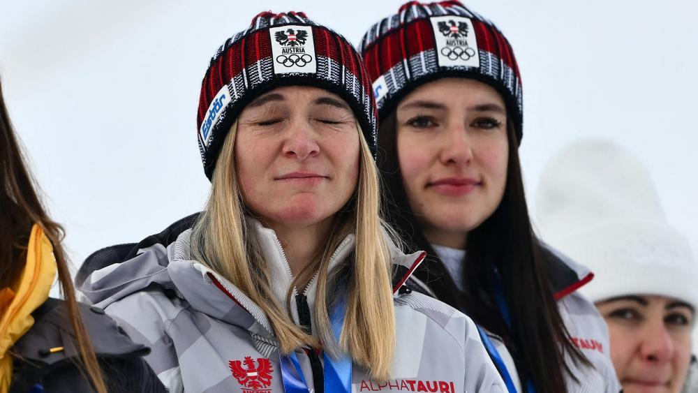 Ariane Rädler erlebte emotionale Momente. © AFP / MARCO BERTORELLO