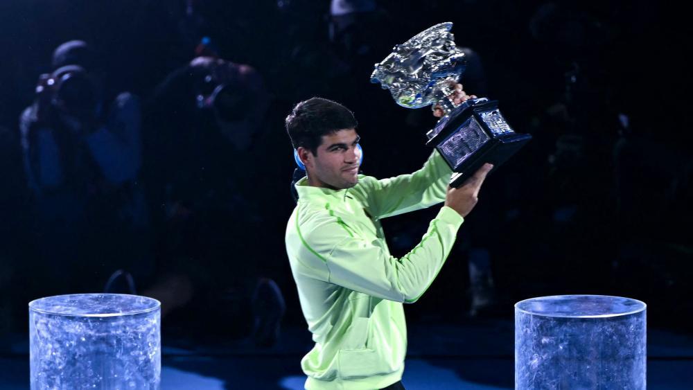 Carlos Alcaraz war einmal mehr nicht zu schlagen. © APA/afp / WILLIAM WEST