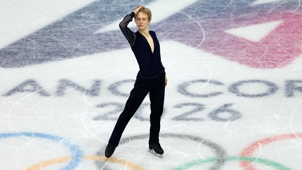 Daniel Grassl fiel deutlich zurück. © ANSA / NEIL HALL