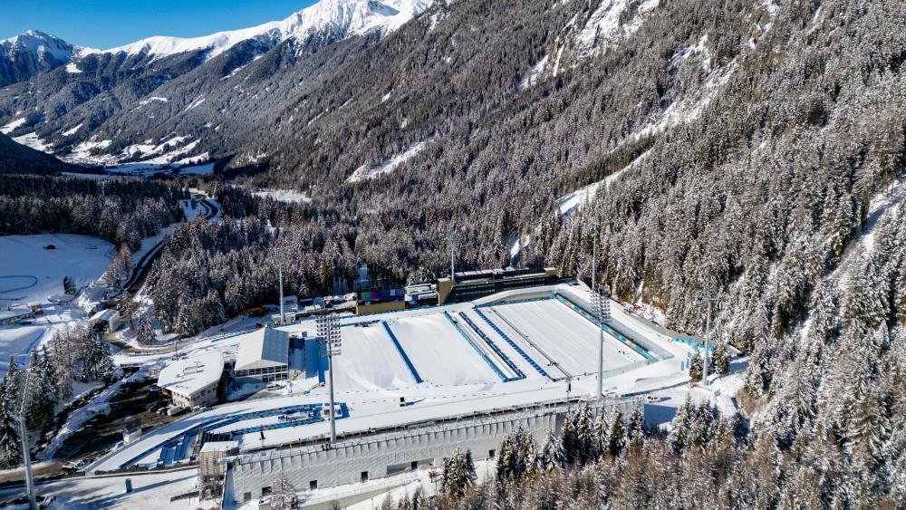 Die Südtirol Arena in Antholz. © APA/afp / ODD ANDERSEN