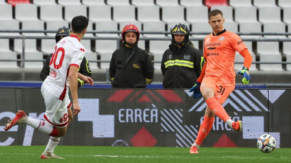 FCS-Torhüter Marius Adamonis (rechts) war ein sicherer Rückhalt. © FC Südtirol