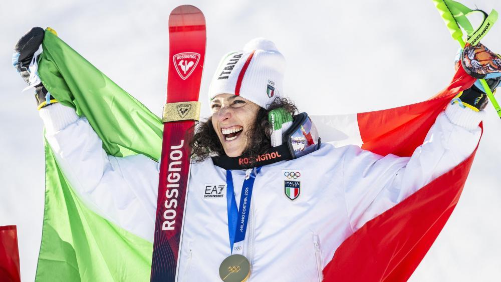Federica Brignone est la superstar italienne des matchs à domicile. © ANSA / JEAN-CHRISTOPHE BOTT
