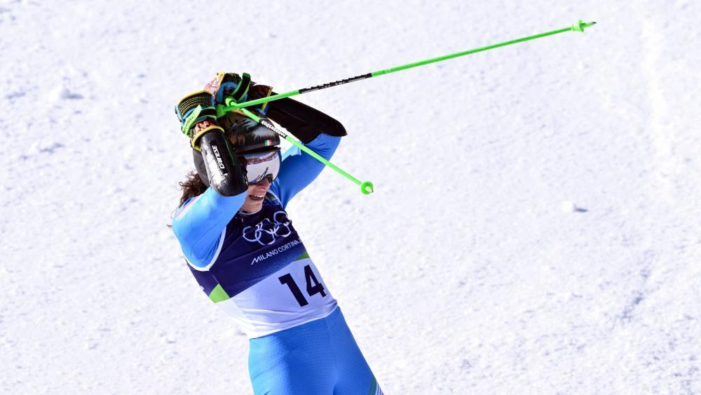 Federica Brignone macht auch nach Olympia weiter. © APA/afp / TIZIANA FABI