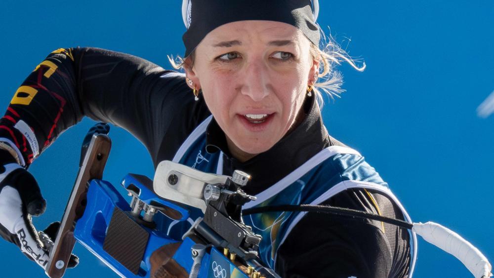 Franziska Preuß patzte beim letzten Schießen. © APA/afp / FRANCOIS-XAVIER MARIT