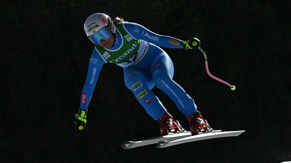 In der Abfahrt landete Nicol Delago auf Rang 16, was ist im Super-G für die Grödnerin drin? © APA/afp / LIONEL BONAVENTURE