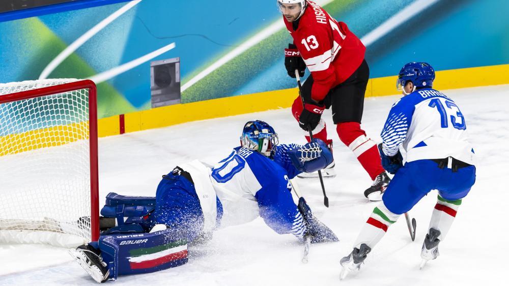 Italiens Eishockey-Nationalmannschaft spielt um das Viertelfinale. © ANSA / SALVATORE DI NOLFI